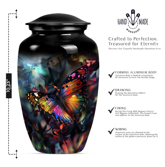 urn with wolf howling 