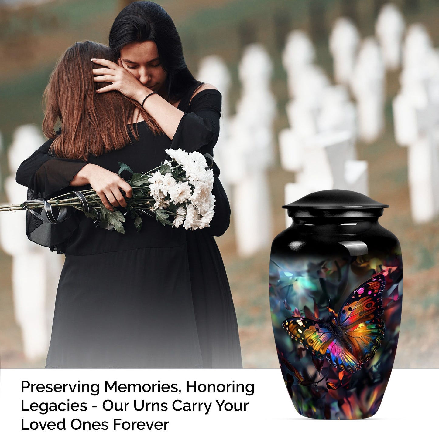 urn with wolf howling 