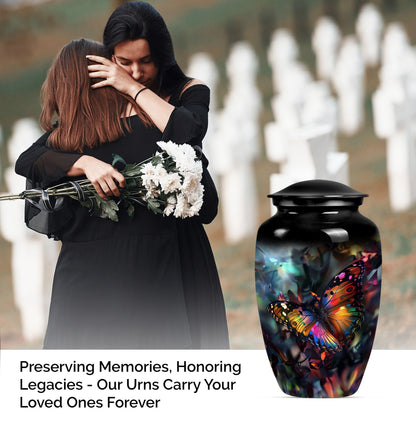 urn with wolf howling 
