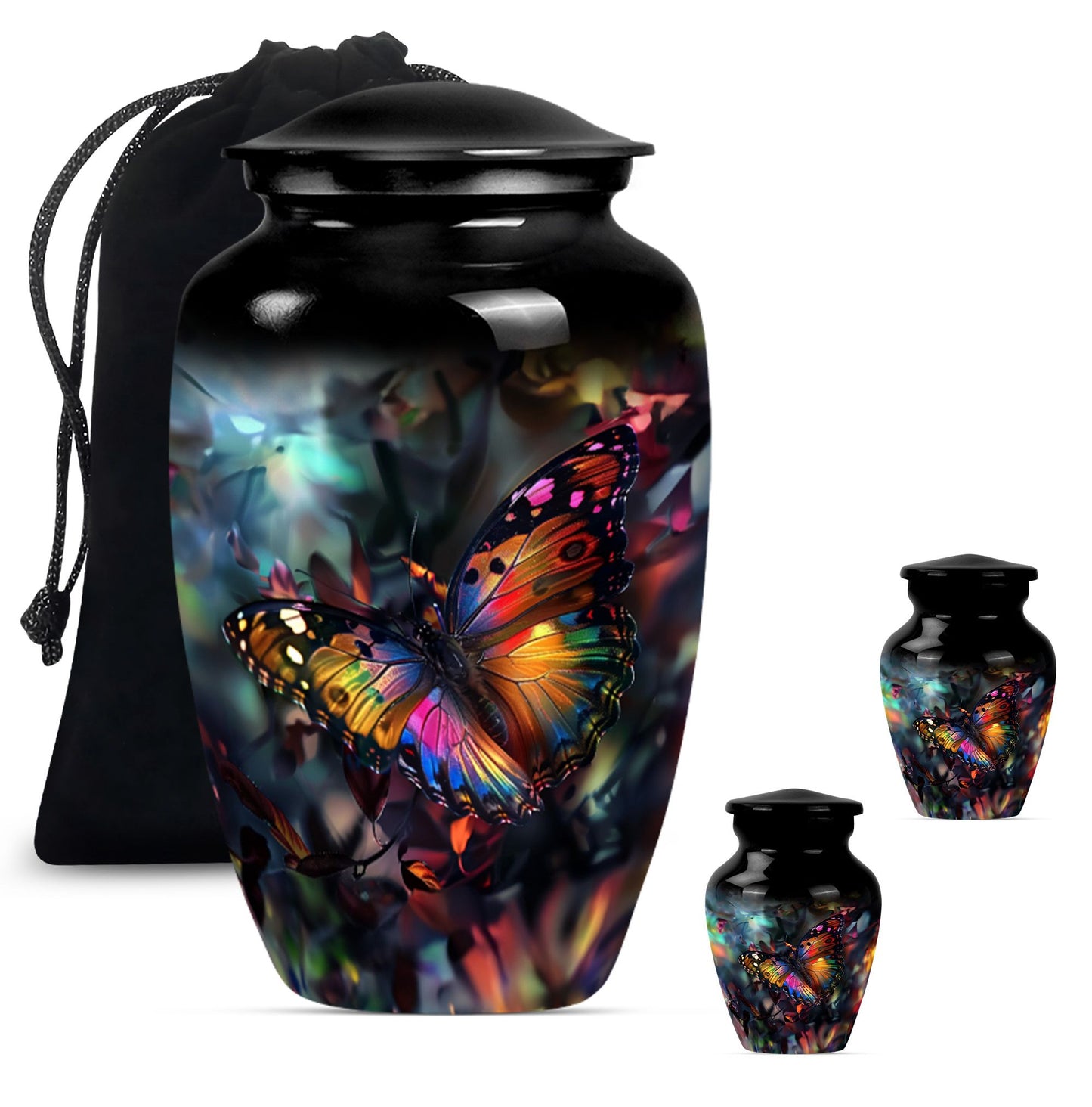 urn with wolf howling 