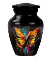 Elegant 10-inch butterfly-themed urn for adult female ashes.
