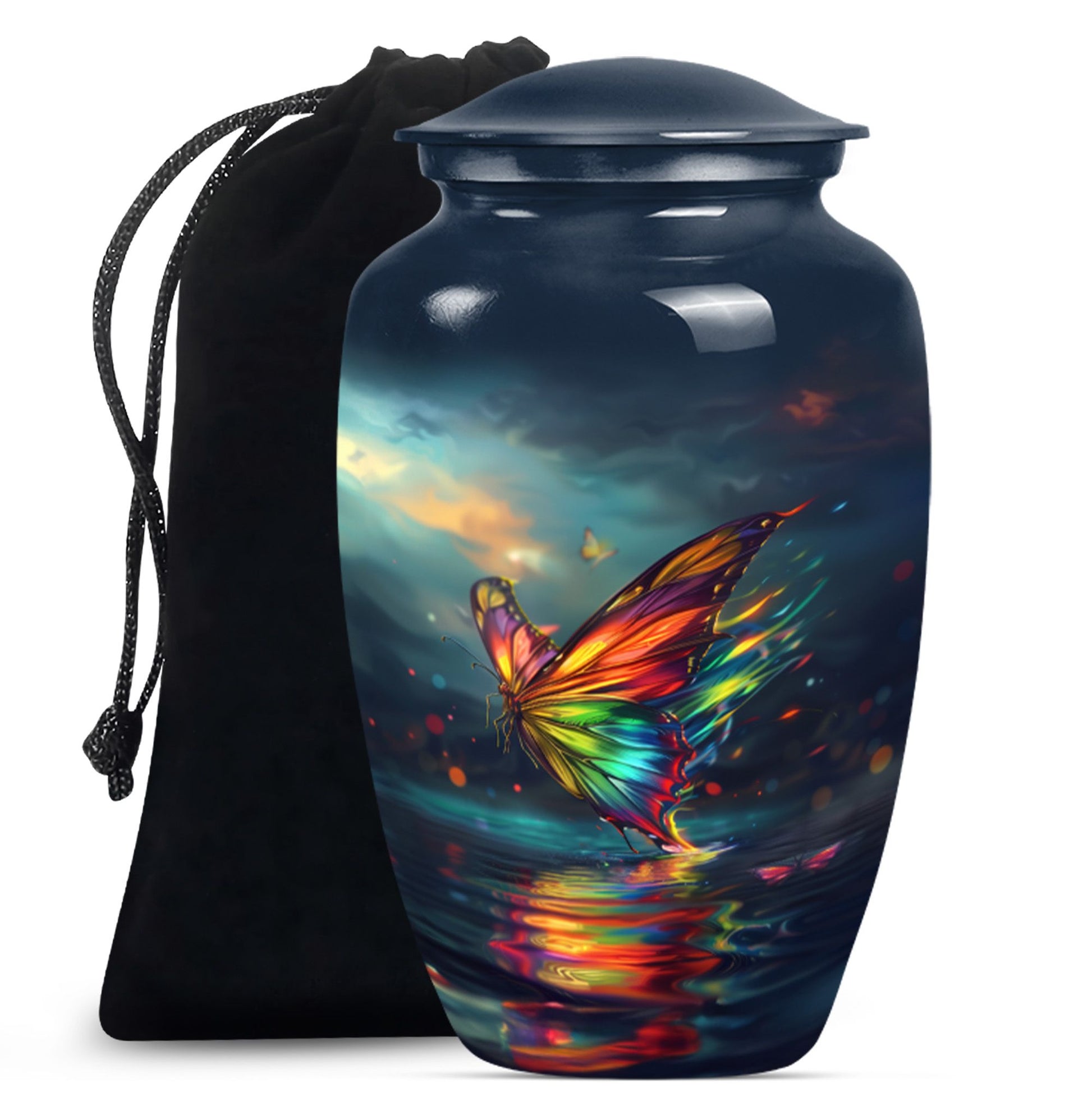 10-inch butterfly urn for male adult ashes 