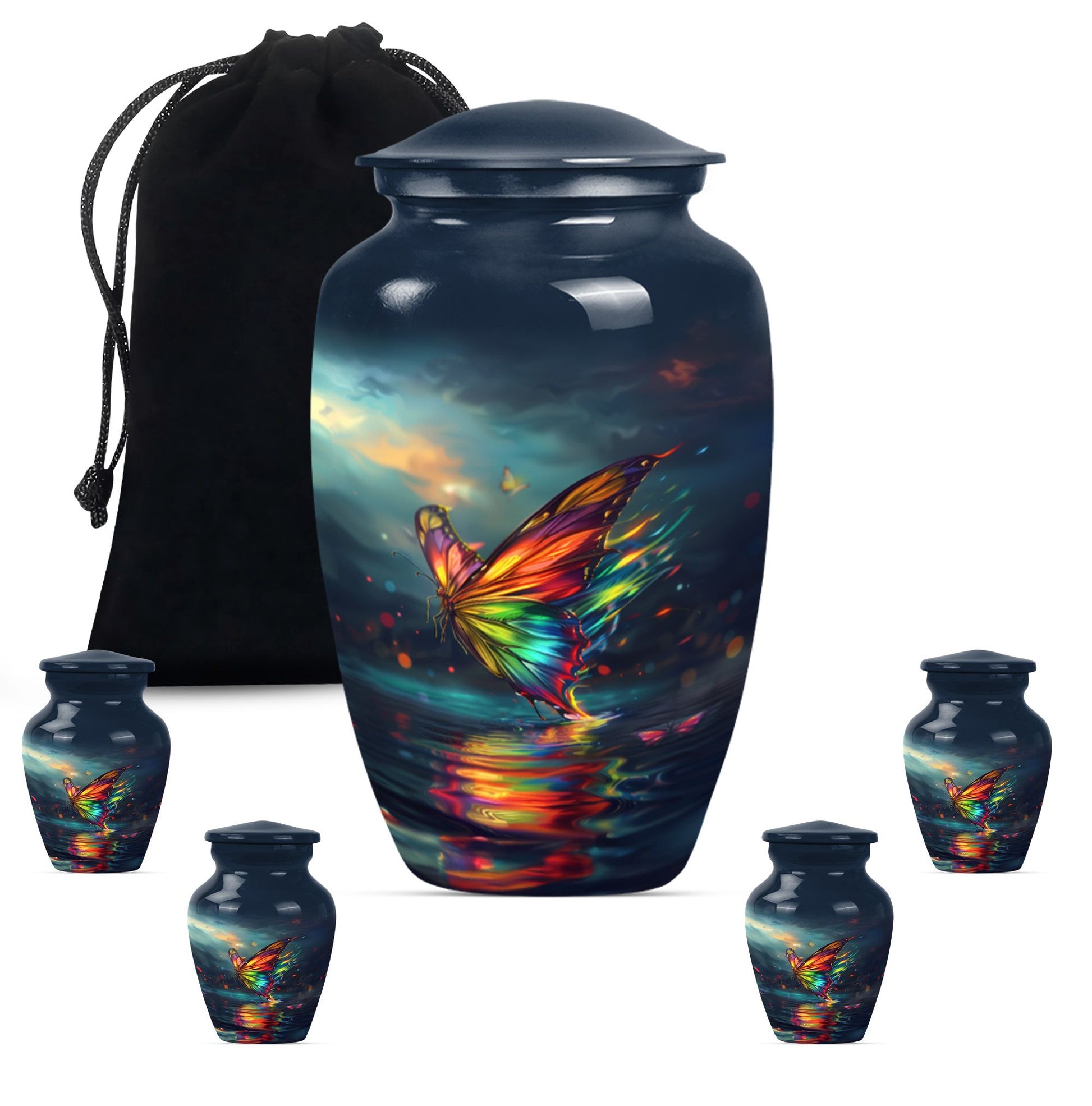 10-inch butterfly urn for male adult ashes 
