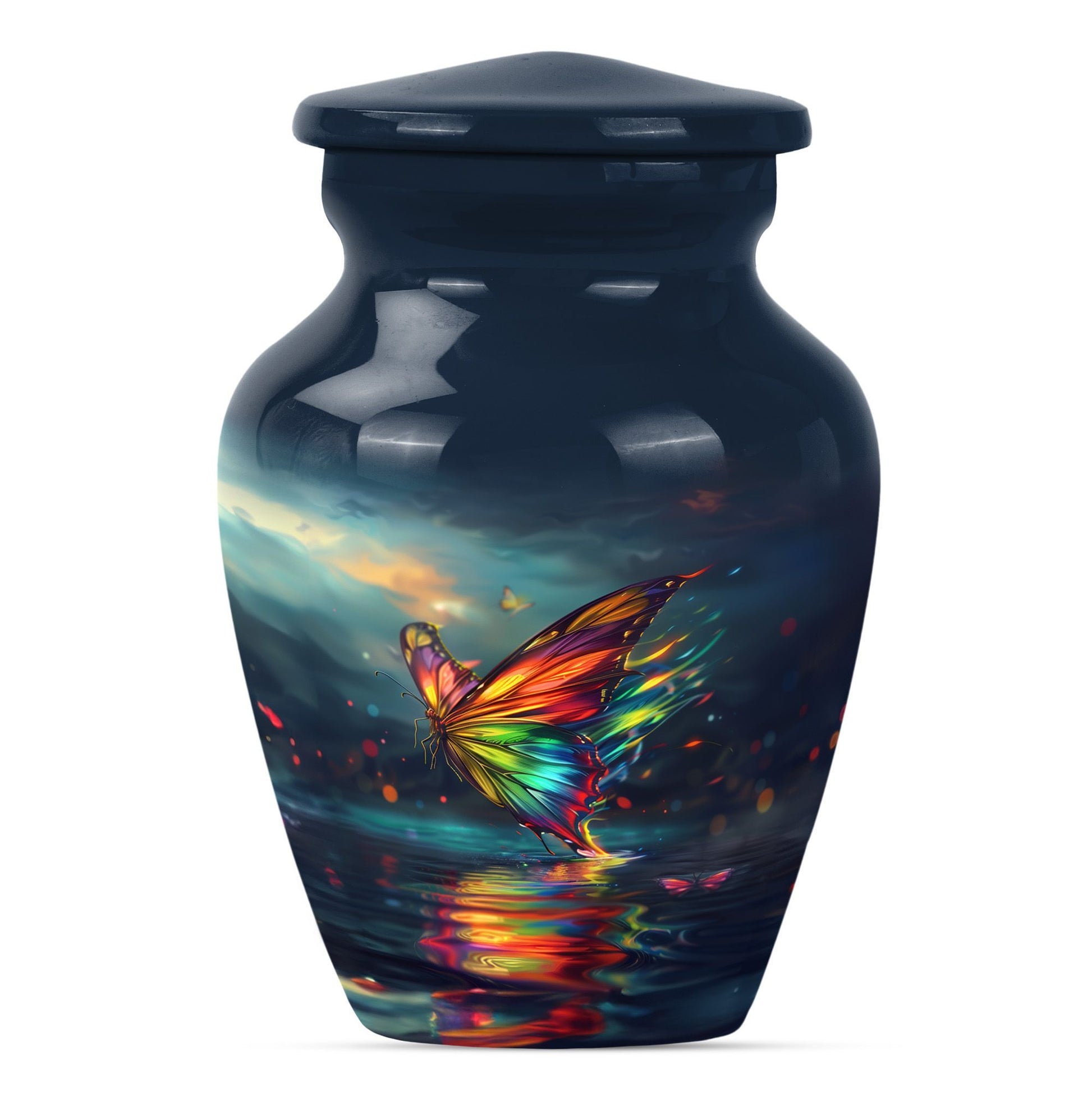 10-inch butterfly urn for male adult ashes 