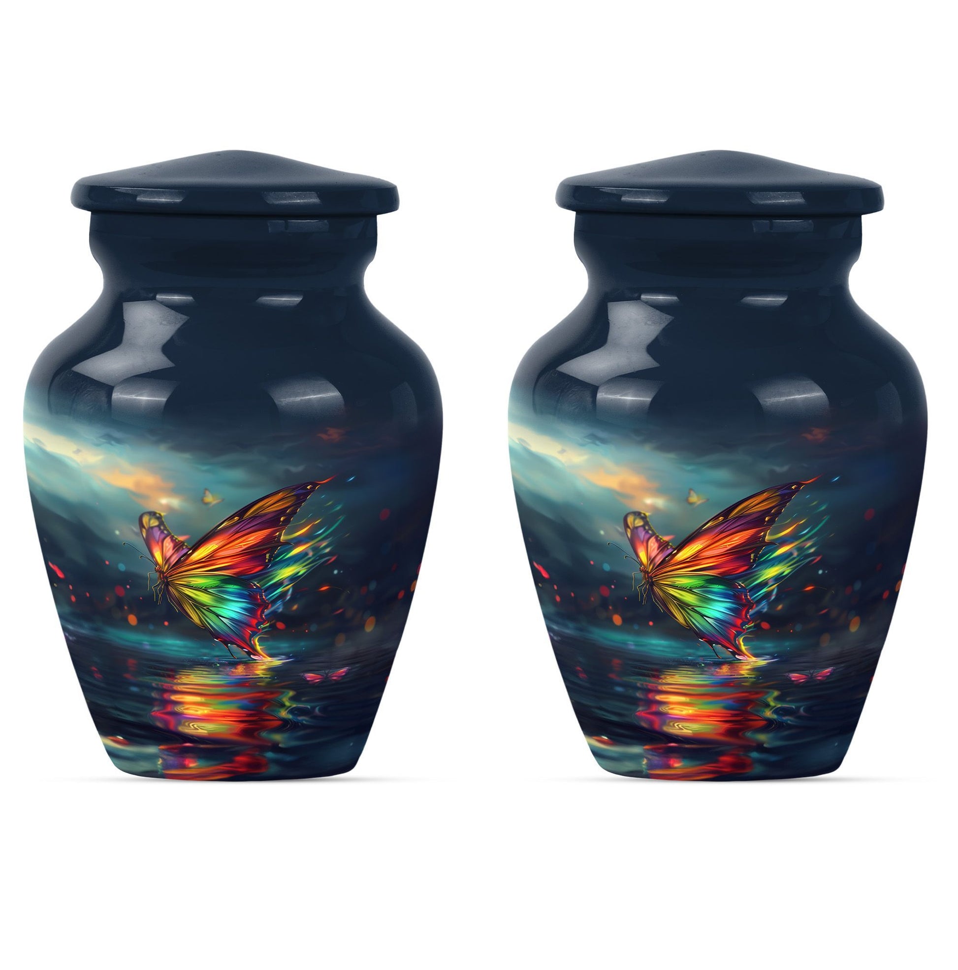 10-inch butterfly urn for male adult ashes 