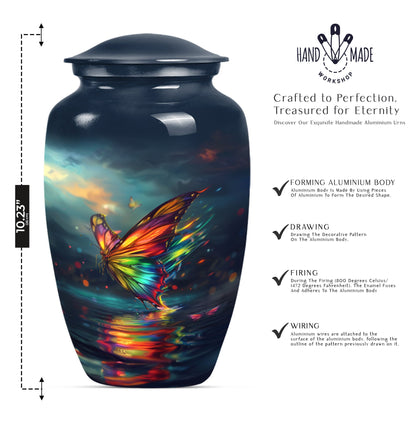 10-inch butterfly urn for male adult ashes 