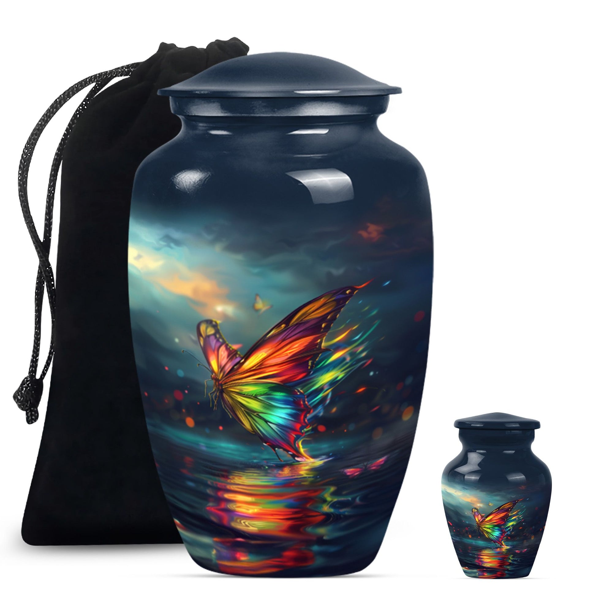 10-inch butterfly urn for male adult ashes 