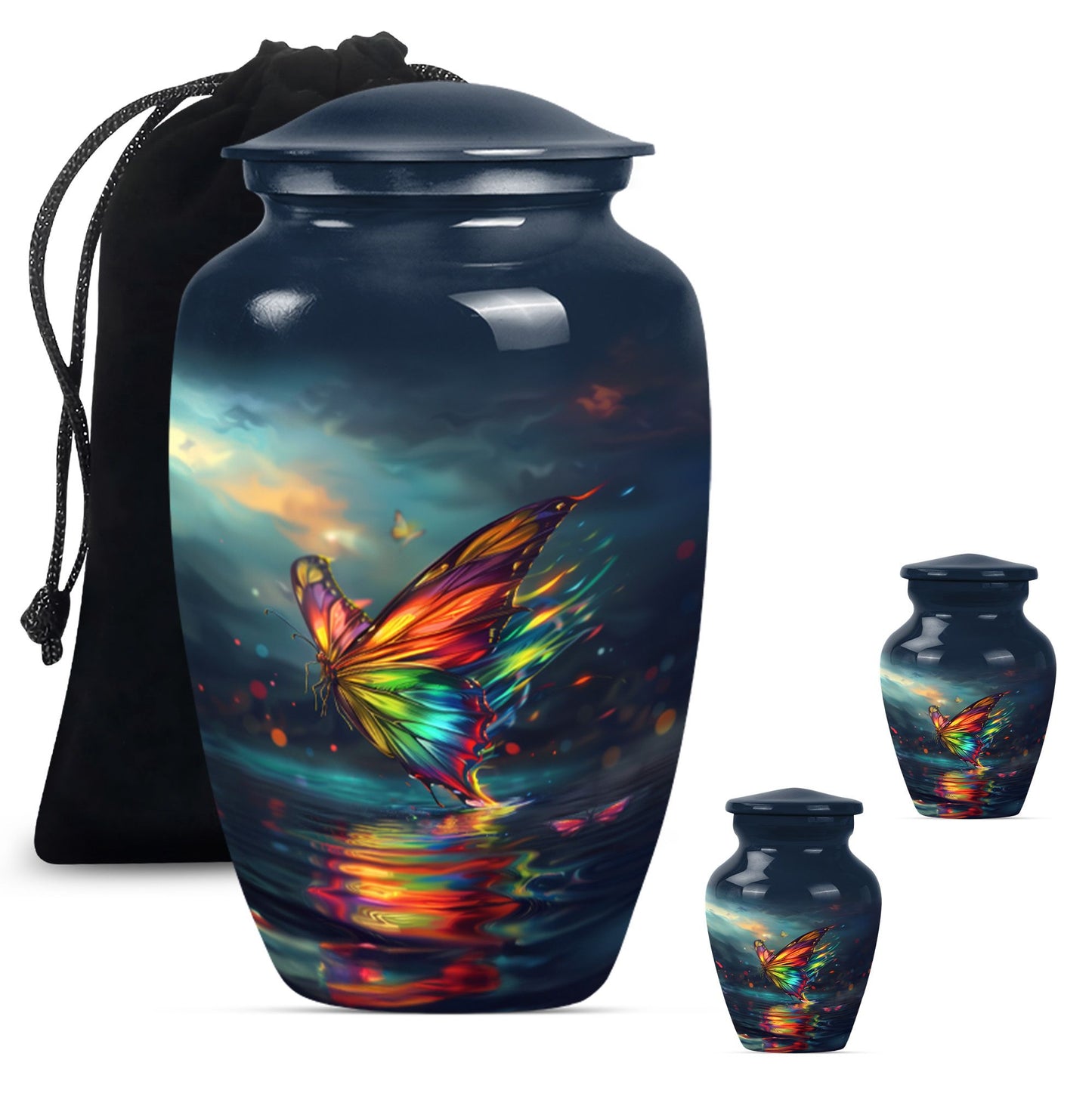 10-inch butterfly urn for male adult ashes 