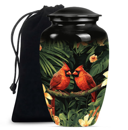 cardinal bird urn