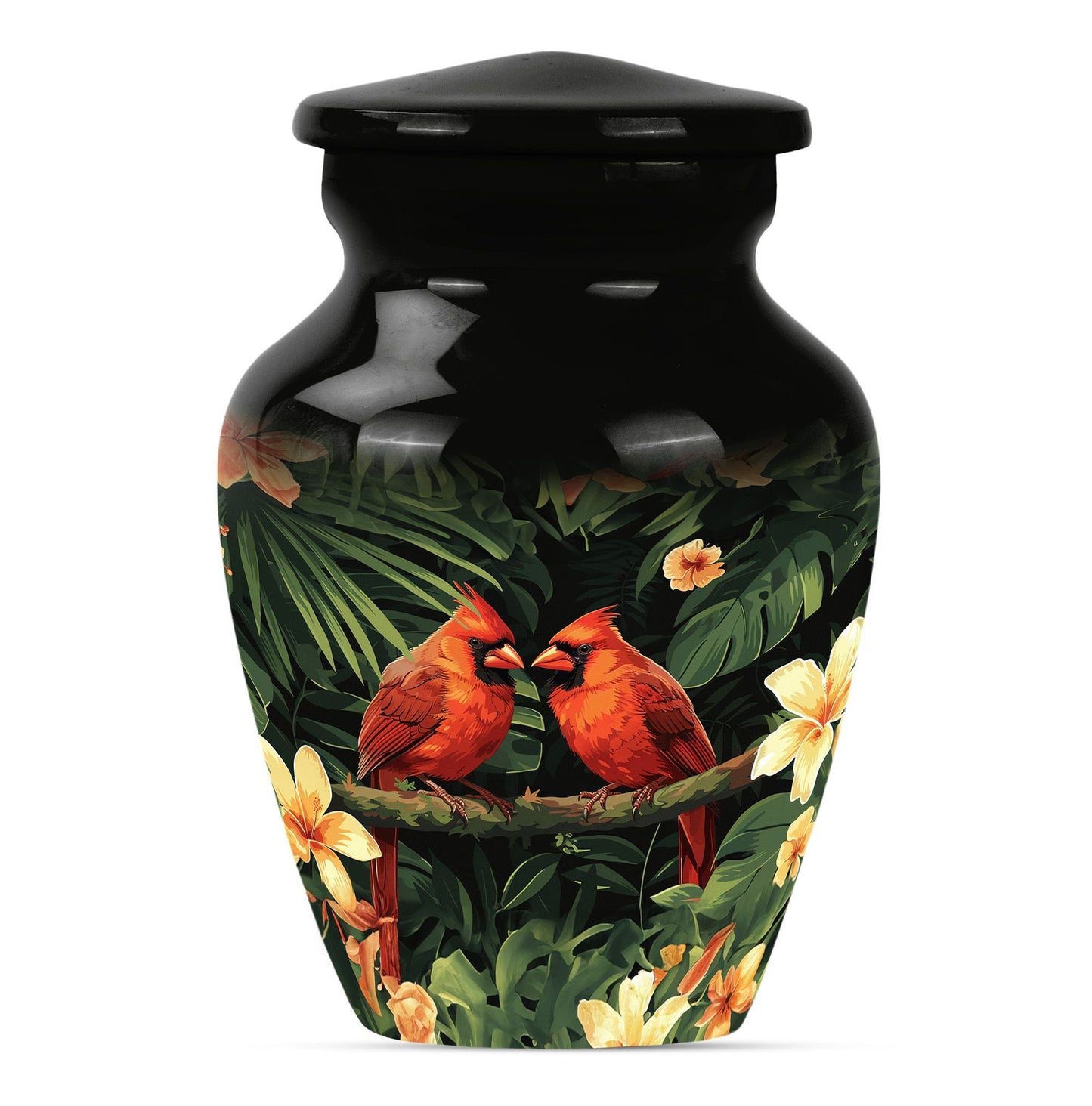 cardinal bird urn