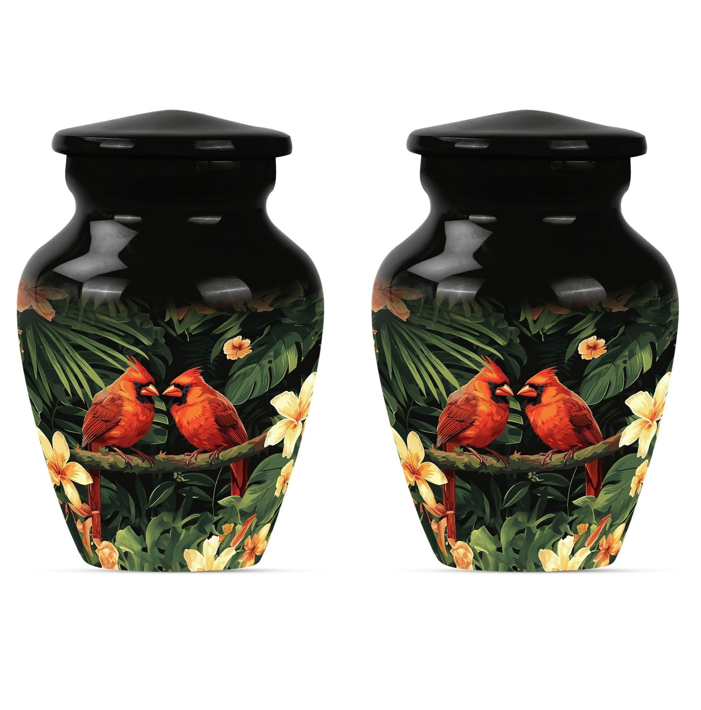 cardinal bird urn