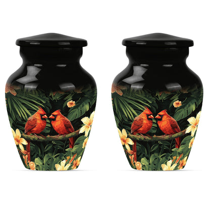cardinal bird urn