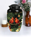cardinal bird urn