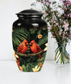 cardinal bird urn