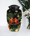 cardinal bird urn