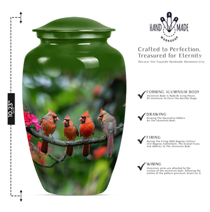 10-inch Classic Cardinal bird urn