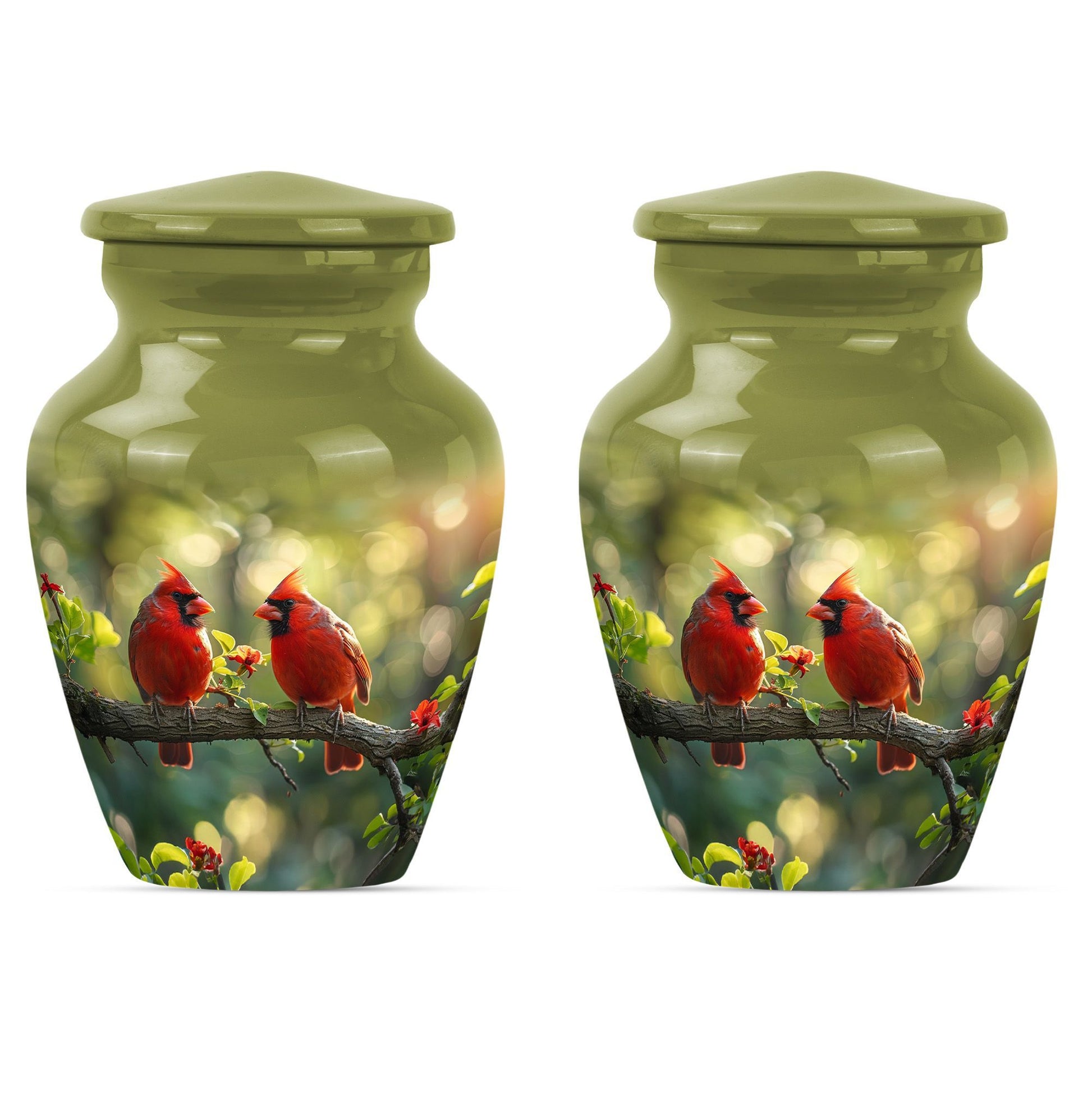 classic aluminium urn featuring a howling wolf design.