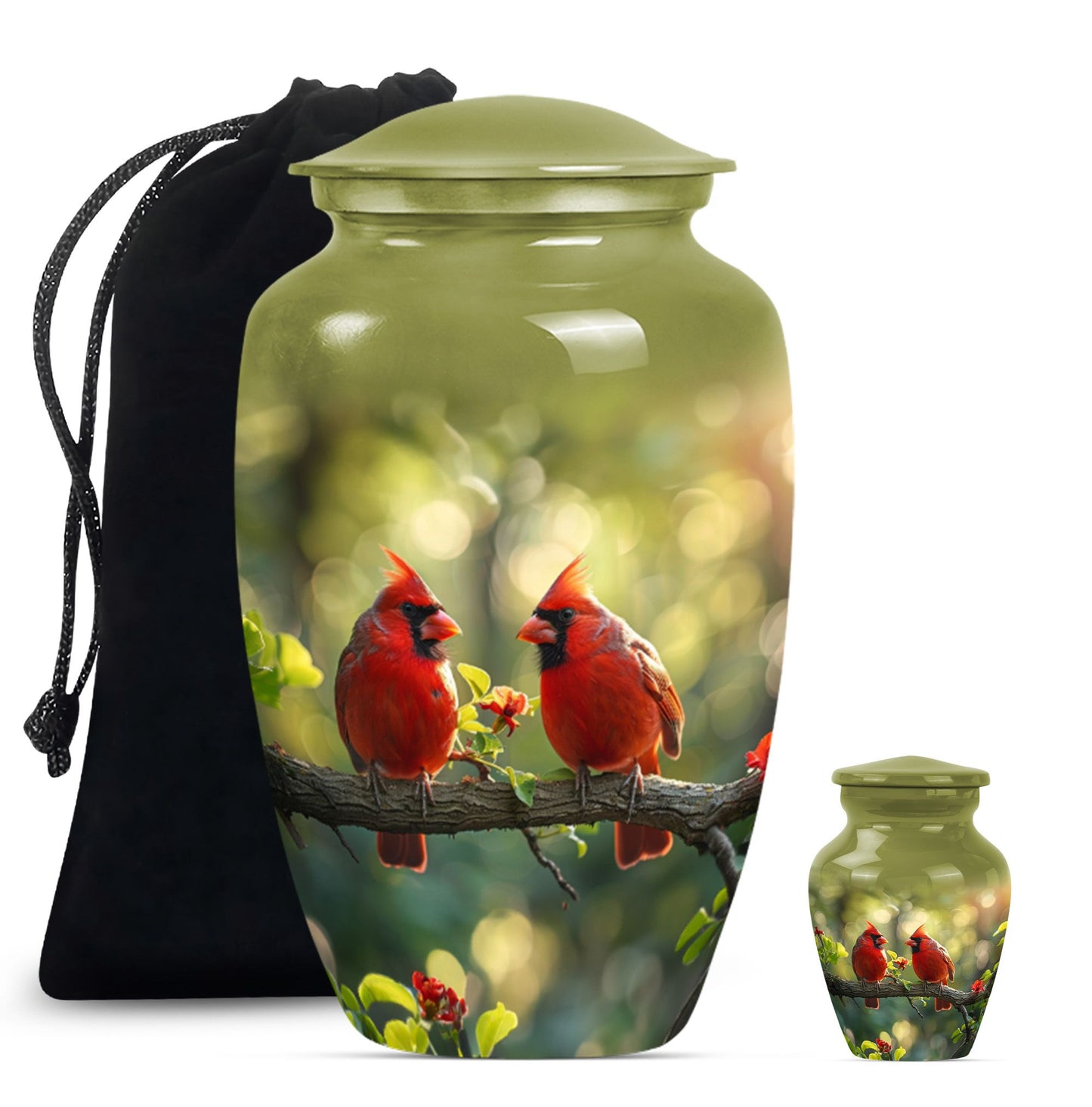 classic aluminium urn featuring a howling wolf design.