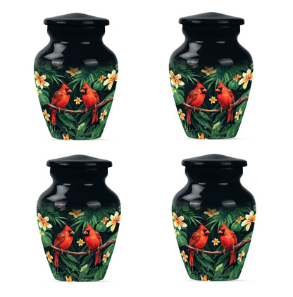 Cardinal Bird Theme 3 Inch Keepsake Pack of 4