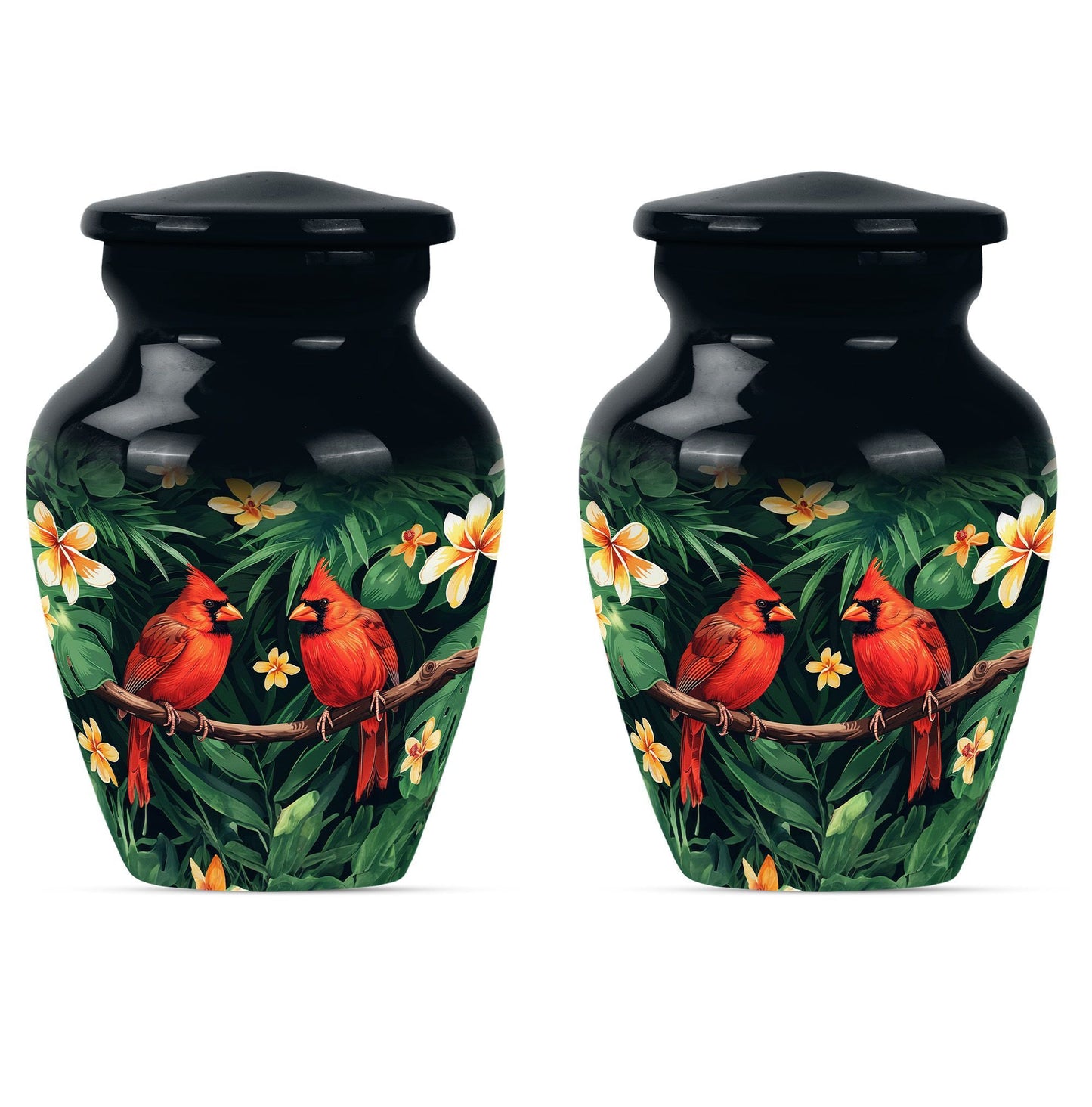 10-inch Classic Cardinal bird cremation urn.