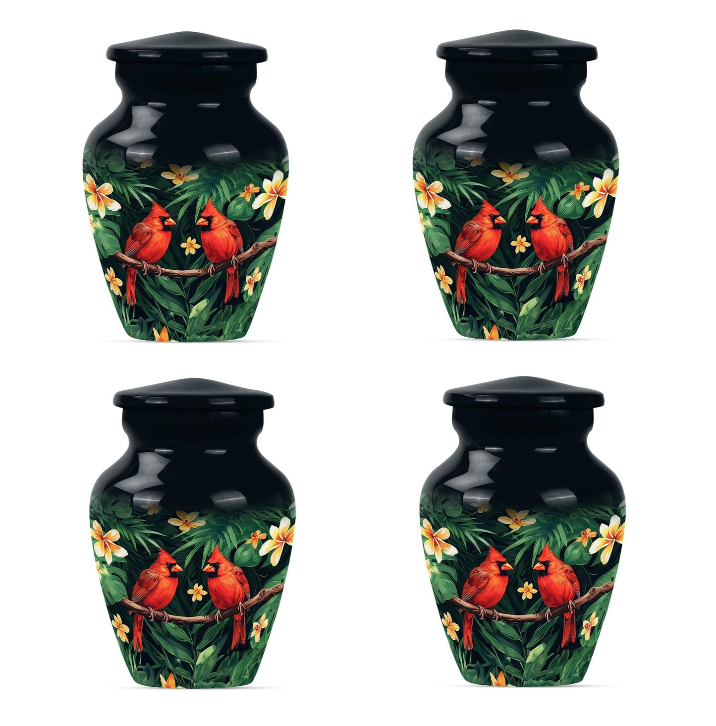 10-inch Classic Cardinal bird cremation urn.