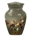 Cardinal bird Urn