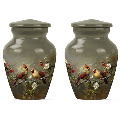 Cardinal bird Urn