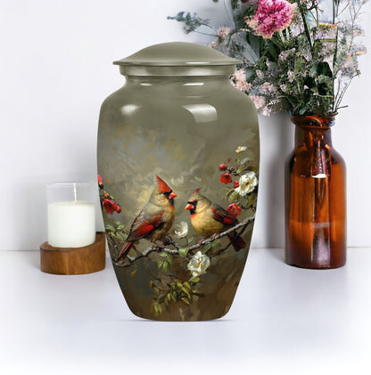 Cardinal bird Urn