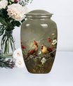 Cardinal bird Urn