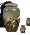 Cardinal bird Urn