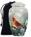 Cardinal bird Urn for human ashes