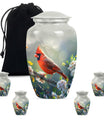 Cardinal bird Urn for human ashes
