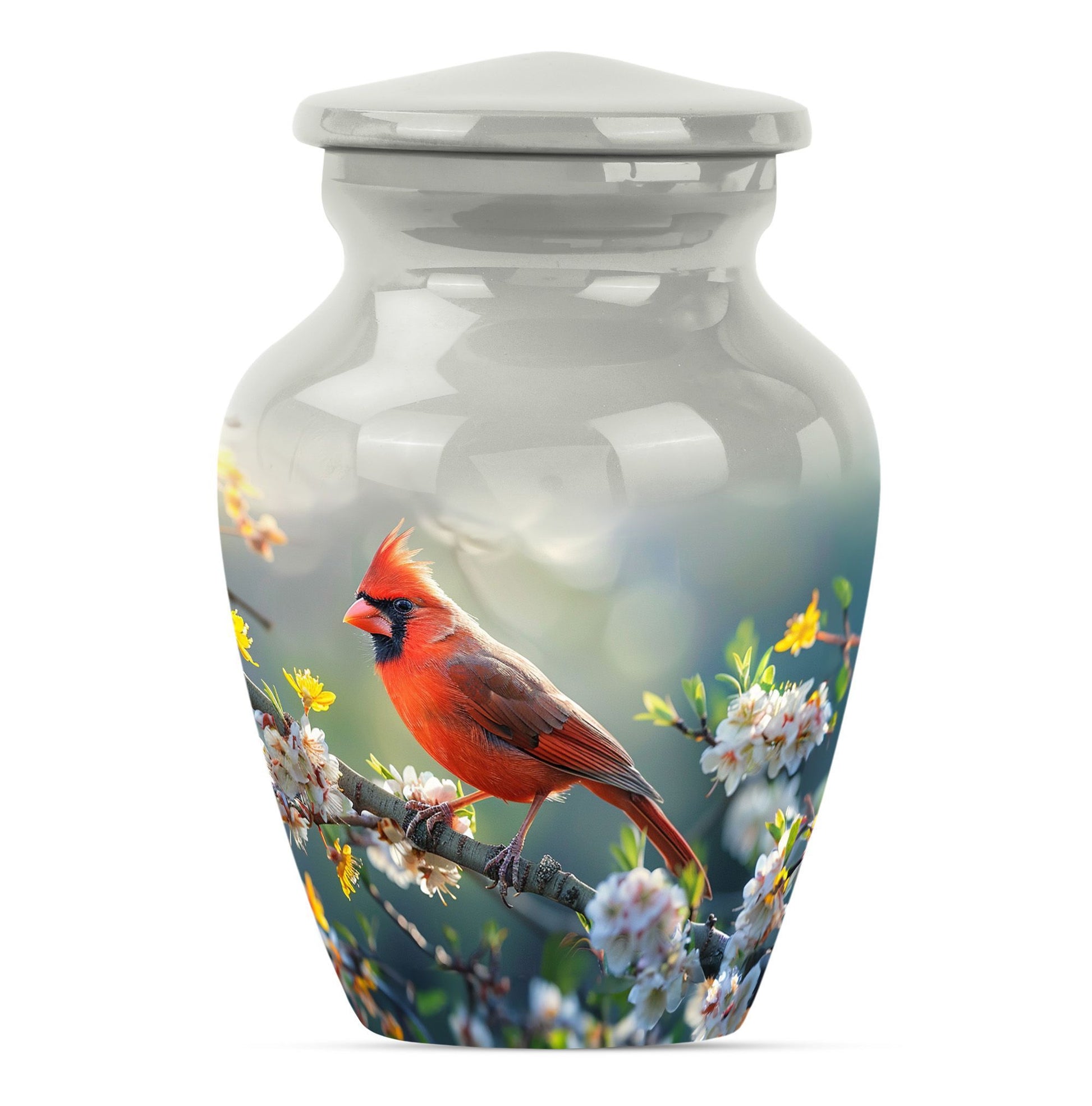 Cardinal bird Urn for human ashes