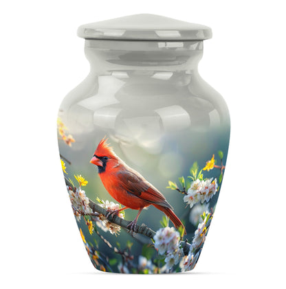 Cardinal bird Urn for human ashes