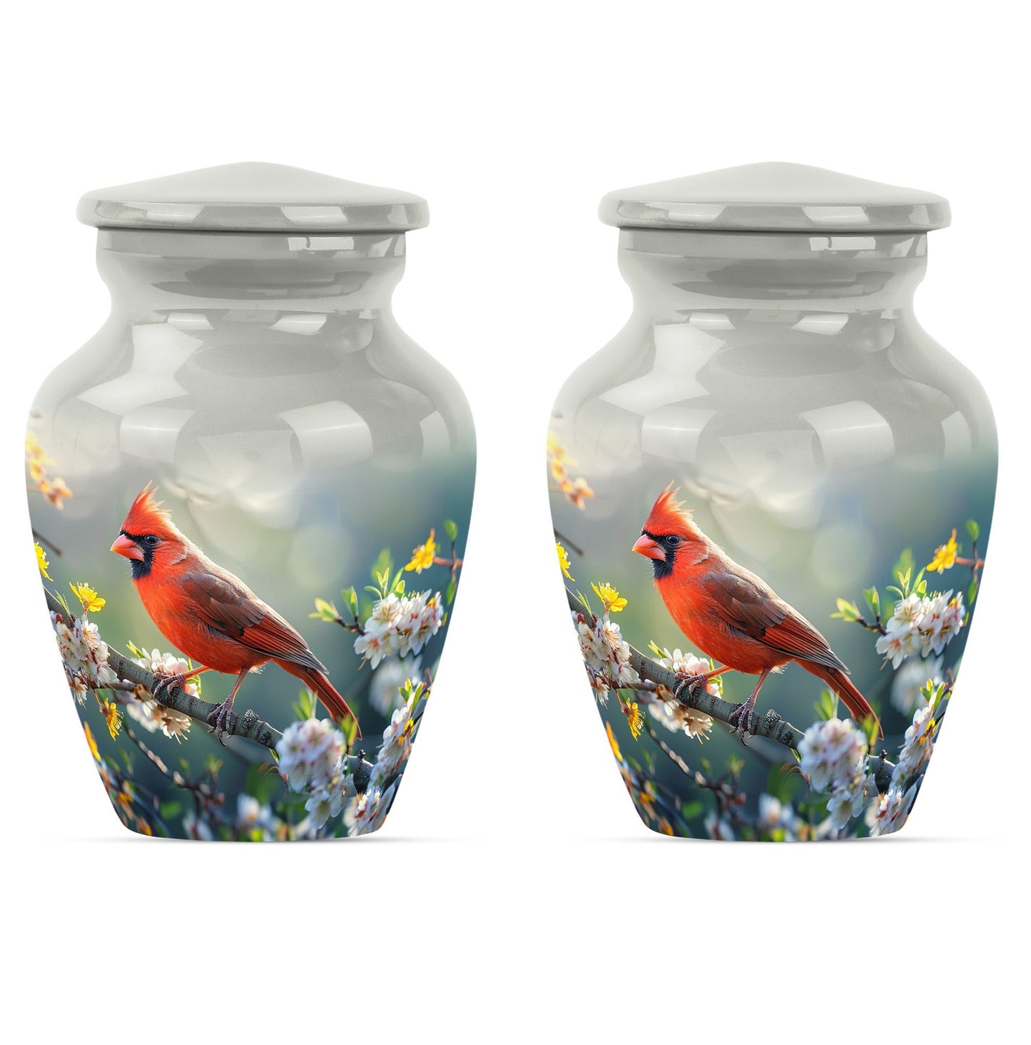 Cardinal bird Urn for human ashes
