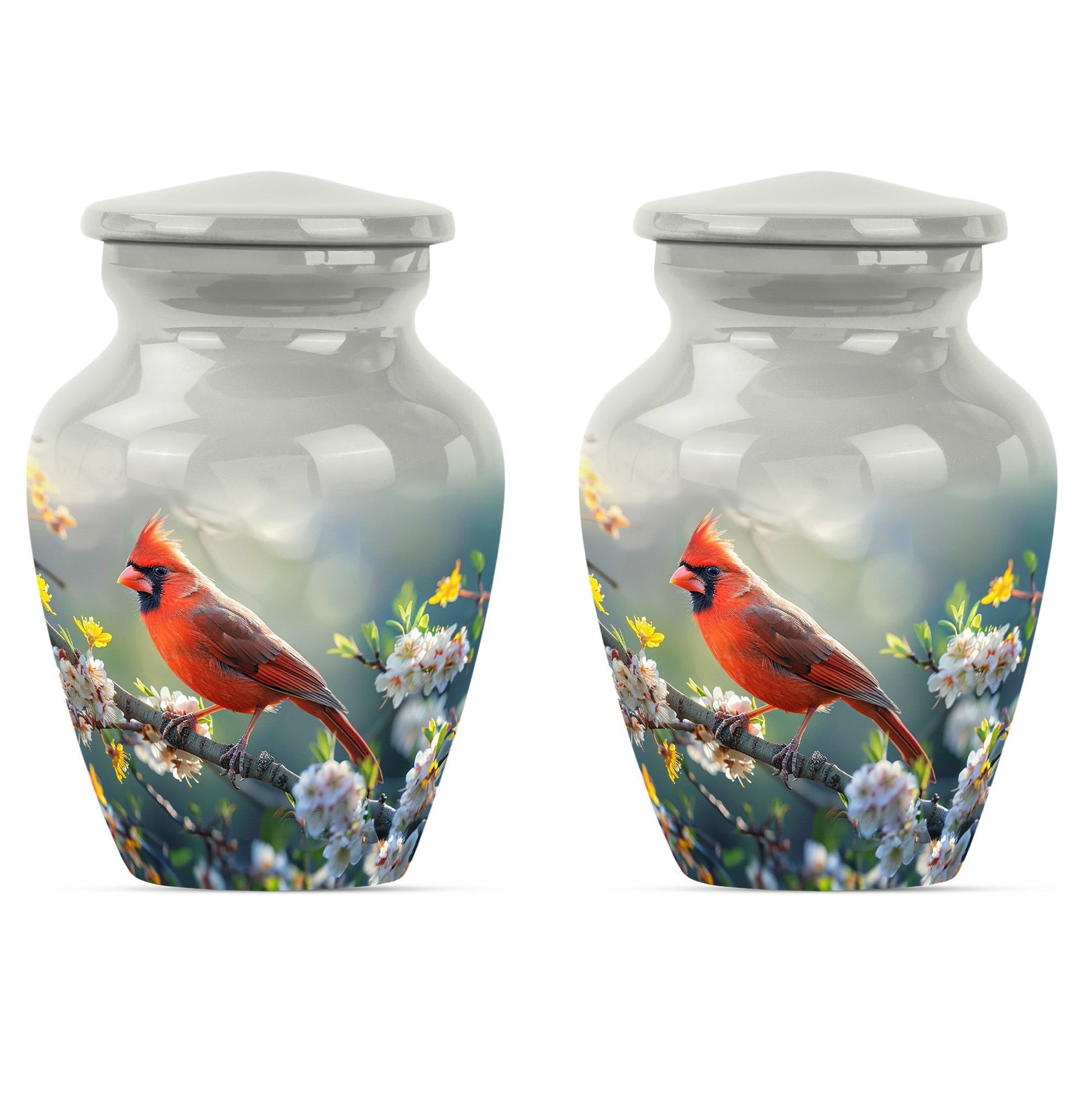 Cardinal bird Urn for human ashes