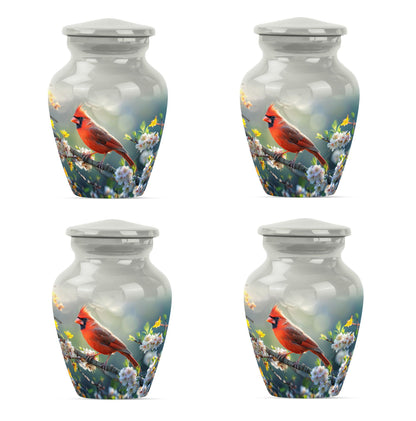 Cardinal bird Urn for human ashes