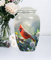 Cardinal bird Urn for human ashes