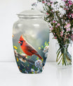 Cardinal bird Urn for human ashes