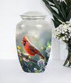 Cardinal bird Urn for human ashes