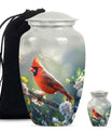 Cardinal bird Urn for human ashes