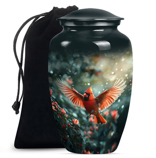 Cardinal bird urn for adult male