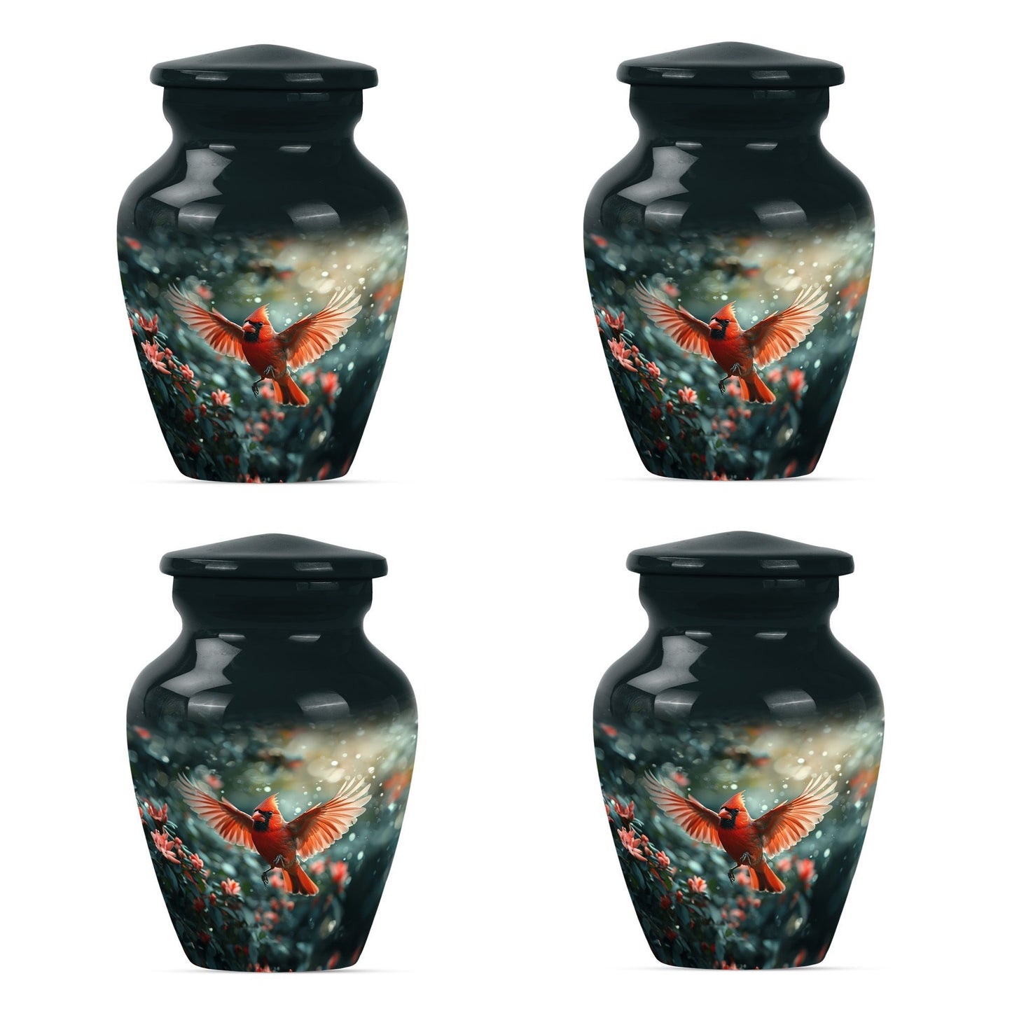 Cardinal bird urn for adult male