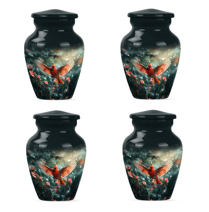 Cardinal bird urn for adult male