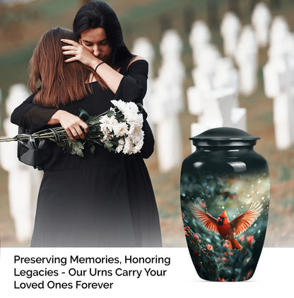Cardinal bird urn for adult male