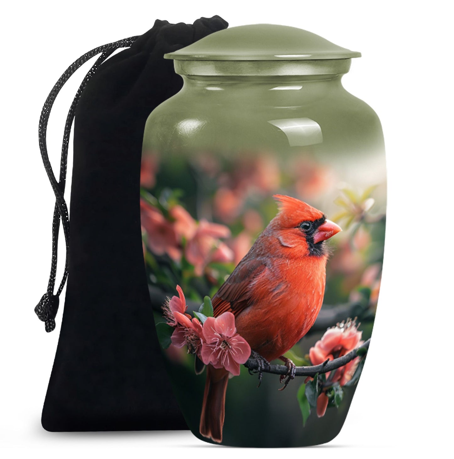 Classic 10-inch aluminium urn featuring a wolf howling theme