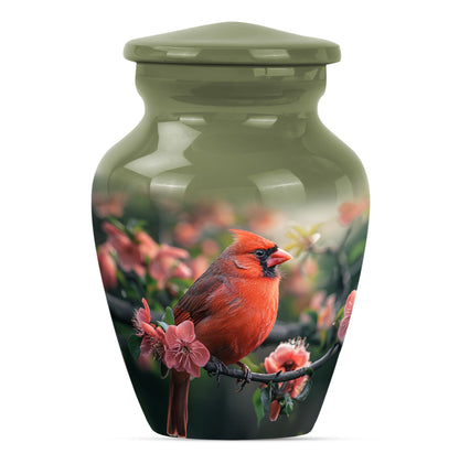 Classic 10-inch aluminium urn featuring a wolf howling theme