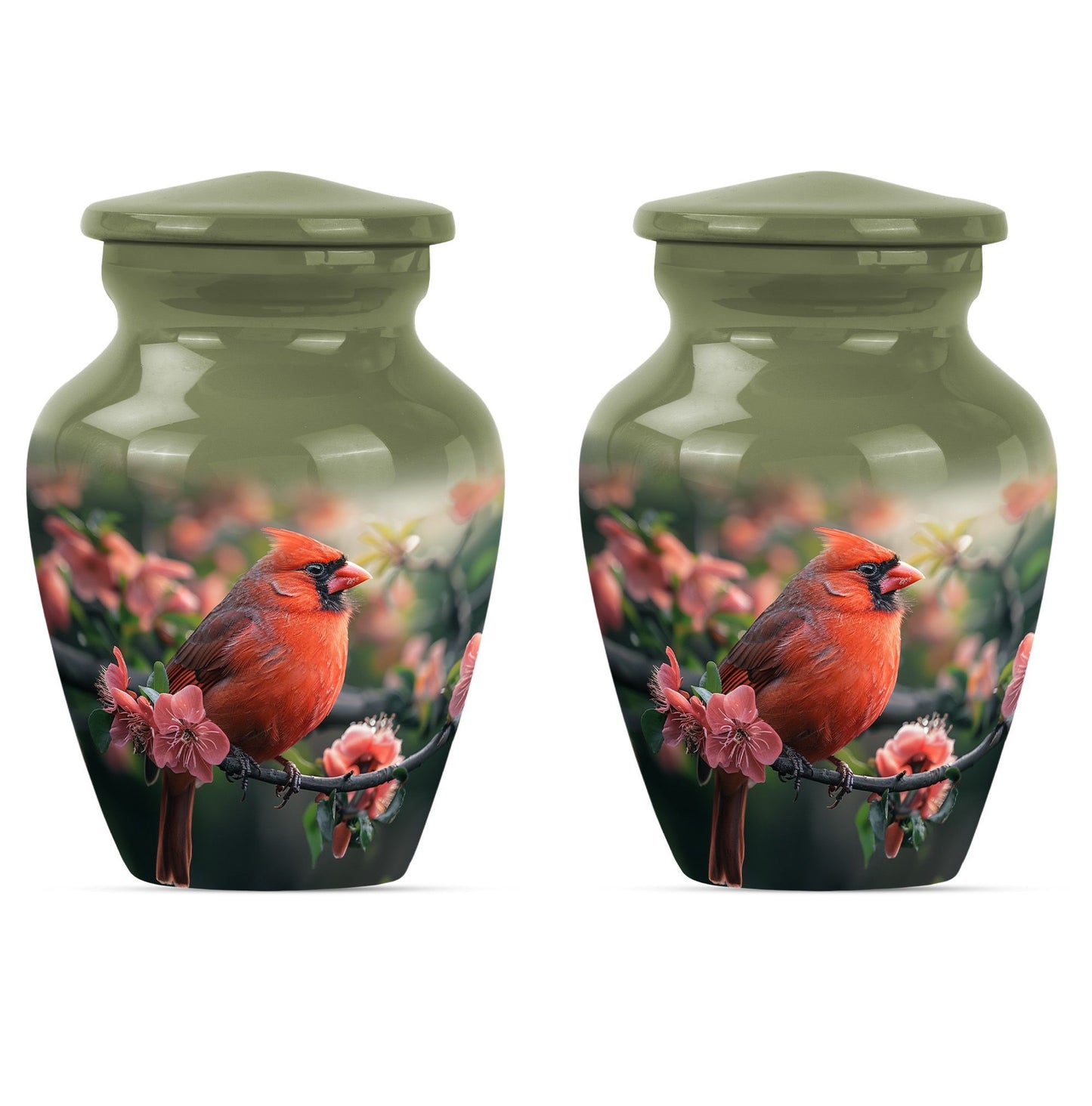 Classic 10-inch aluminium urn featuring a wolf howling theme