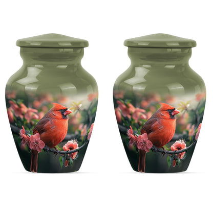 Classic 10-inch aluminium urn featuring a wolf howling theme
