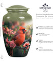 Classic 10-inch aluminium urn featuring a wolf howling theme